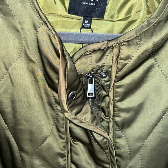 Oat New York Olive Green Quilted Jacket Size M - Picture 8 of 9